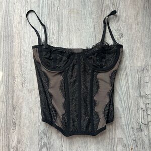 Urban Outfitters Black Lace Corset